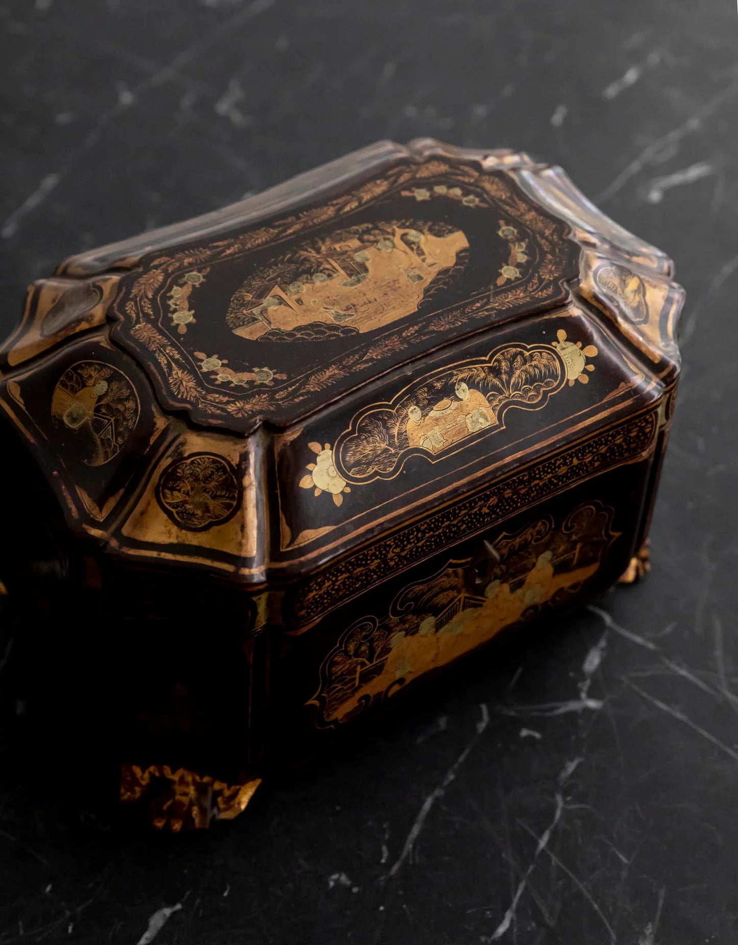 CAJA DE TÉ CHINA DE LA DINASTÍA QING
