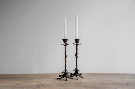 CANDELEROS DE BRONCE DE FERDINAND BARBEDIENNE