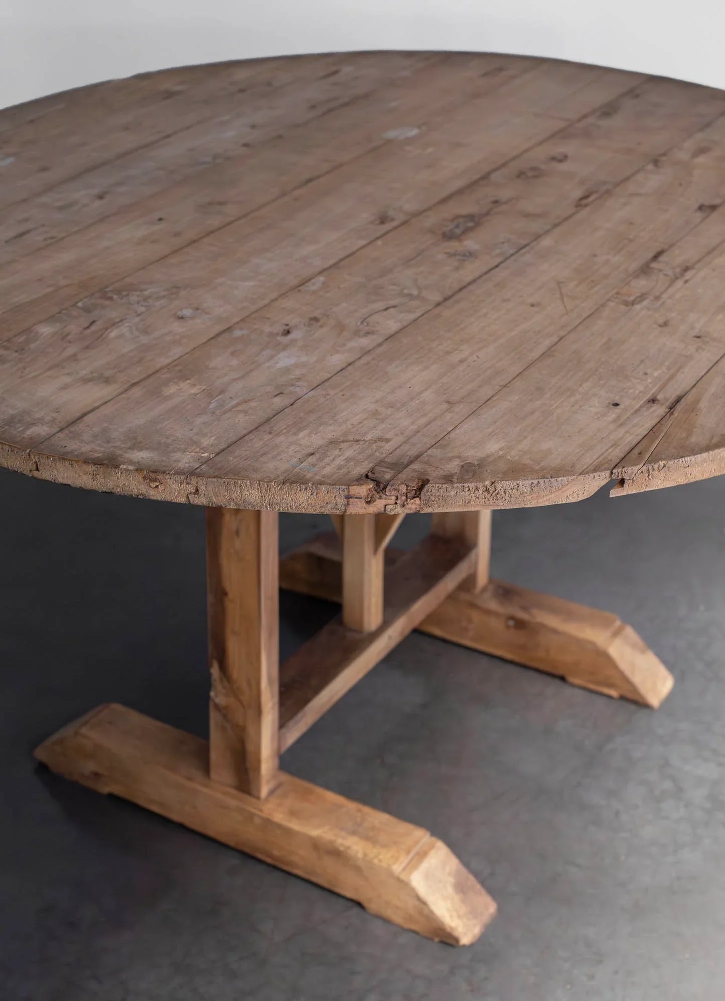 MESA DE VENDIMIA EN MADERA DE ROBLE