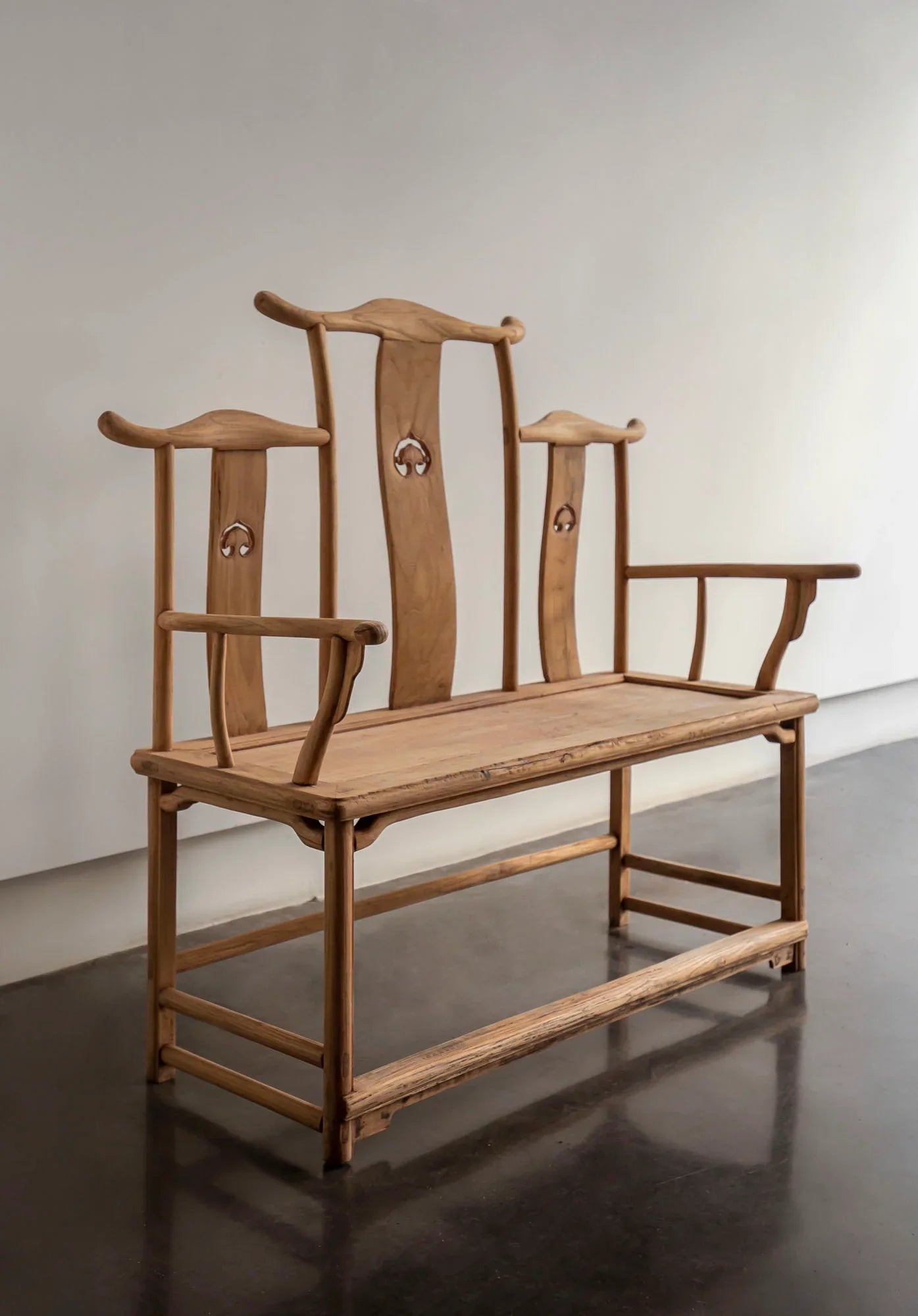 BANCO CHINO EN MADERA DE OLMO