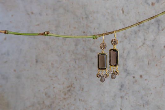SMOKY TOPAZ EARRINGS