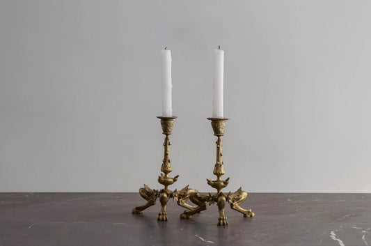 BRONZE CANDLE STANDS