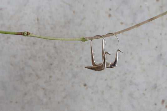 SILVER BIRD EARRINGS